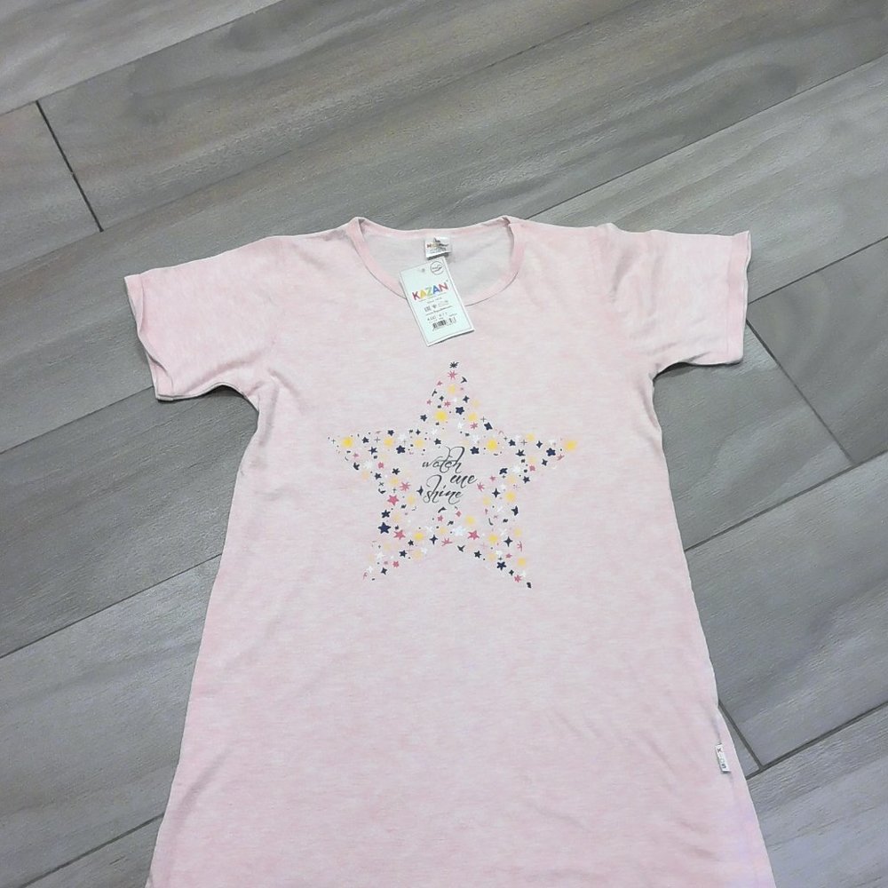 Girls Light Pink Short Sleeve Nightgown